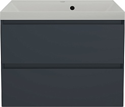 Style Line Тумба под раковину Манхэттен 70 Plus подвесная эмаль графит матовая – фотография-8